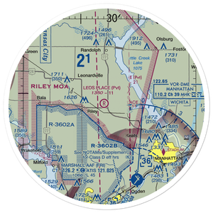 Leo's Place STOLport (1KS3) VFR Sectional Sticker (30 mile)