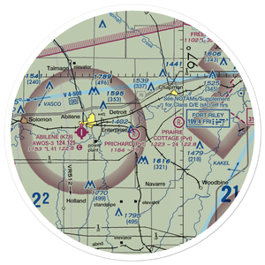 Prichard Airstrip (1KS4) VFR Sectional Sticker (30 mile)