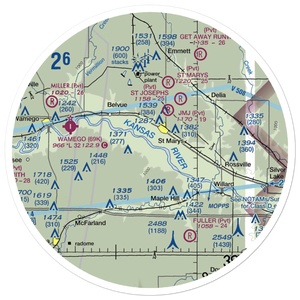 Keyser Airport (1KS5) VFR Sectional Sticker (30 mile)