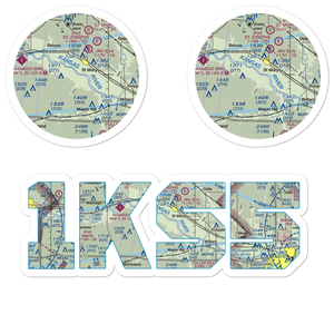 Keyser Airport (1KS5) VFR Sectional Sticker Pack
