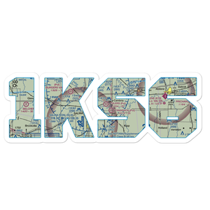 Silers Plane Valley Airport (1KS6) VFR Sectional Sticker
