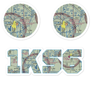 Silers Plane Valley Airport (1KS6) VFR Sectional Sticker Pack