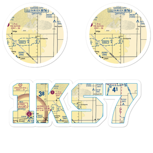Hitch Feeders Ii Inc. Airport (1KS7) VFR Sectional Sticker Pack