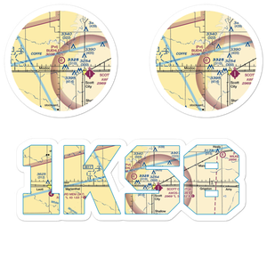 Buehler Airport (1KS8) VFR Sectional Sticker Pack