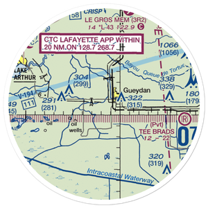 Ken Guidry Nr 2 Airport (1LA0) VFR Sectional Sticker (20 mile)