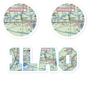 Ken Guidry Nr 2 Airport (1LA0) VFR Sectional Sticker Pack