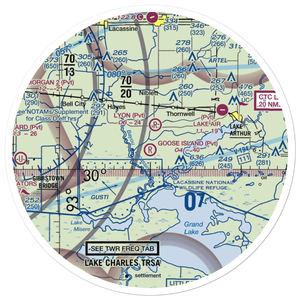 Goose Island Airport (1LA3) VFR Sectional Sticker (30 mile)