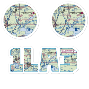 Goose Island Airport (1LA3) VFR Sectional Sticker Pack