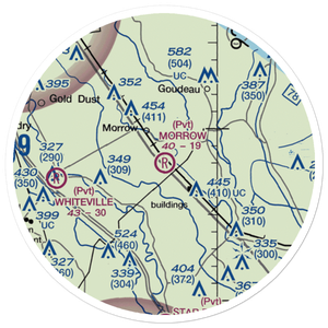 Morrow Strip (1LA5) VFR Sectional Sticker (20 mile)