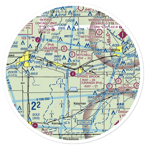 Spring Brook Airport (1LL2) VFR Sectional Sticker (30 mile)