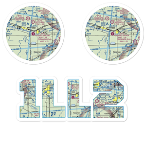 Spring Brook Airport (1LL2) VFR Sectional Sticker Pack