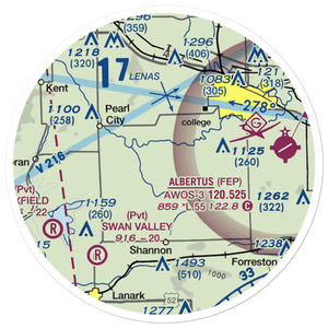 Janssen Airport (1LL6) VFR Sectional Sticker (20 mile)