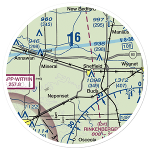 Edwin G. Bennett Airport (1LL7) VFR Sectional Sticker (20 mile)