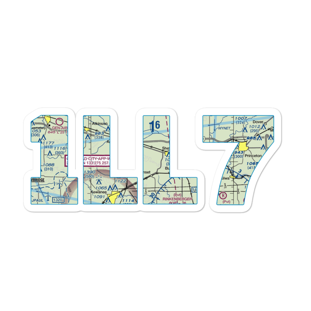 Edwin G. Bennett Airport (1LL7) VFR Sectional Sticker 