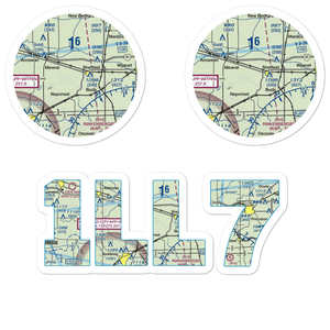 Edwin G. Bennett Airport (1LL7) VFR Sectional Sticker Pack