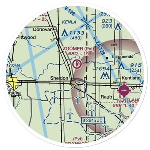 Zoomer Field (1LL8) VFR Sectional Sticker (20 mile)