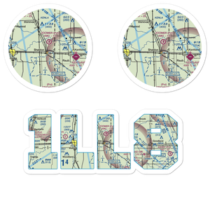 Zoomer Field (1LL8) VFR Sectional Sticker Pack