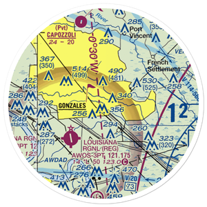 Cal Mire Field (1LS0) VFR Sectional Sticker (20 mile)