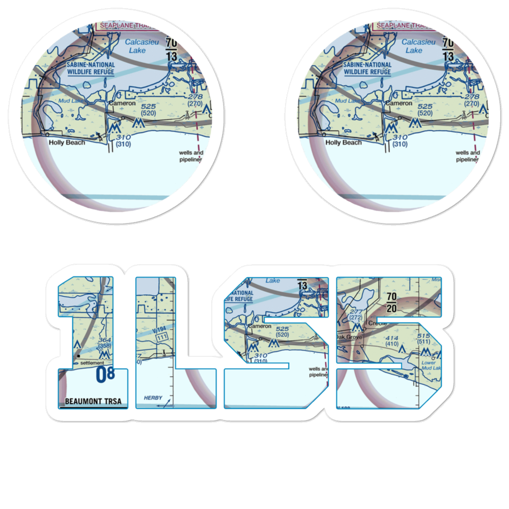 Cameron Airstrip (1LS5) VFR Sectional Sticker Pack 