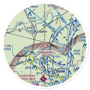 Summerell Airport (1LS8) VFR Sectional Sticker (20 mile)