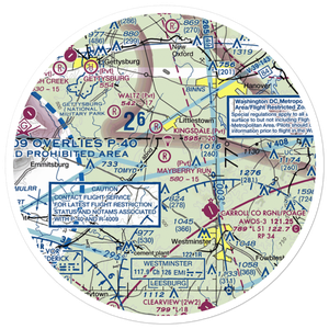 Mayberry Run Airport (1MD8) VFR Sectional Sticker (30 mile)