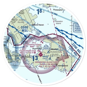 Ashman Island Seaplane Base (1MI0) VFR Sectional Sticker (30 mile)