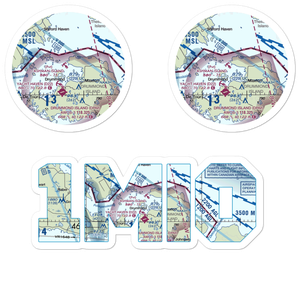 Ashman Island Seaplane Base (1MI0) VFR Sectional Sticker Pack