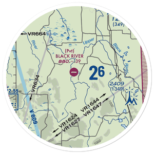 Black River Ranch Airport (1MI3) VFR Sectional Sticker (20 mile)