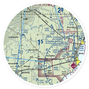 Ramsy Farm Airport (1MI4) VFR Sectional Sticker (30 mile)