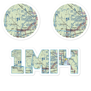 Ramsy Farm Airport (1MI4) VFR Sectional Sticker Pack