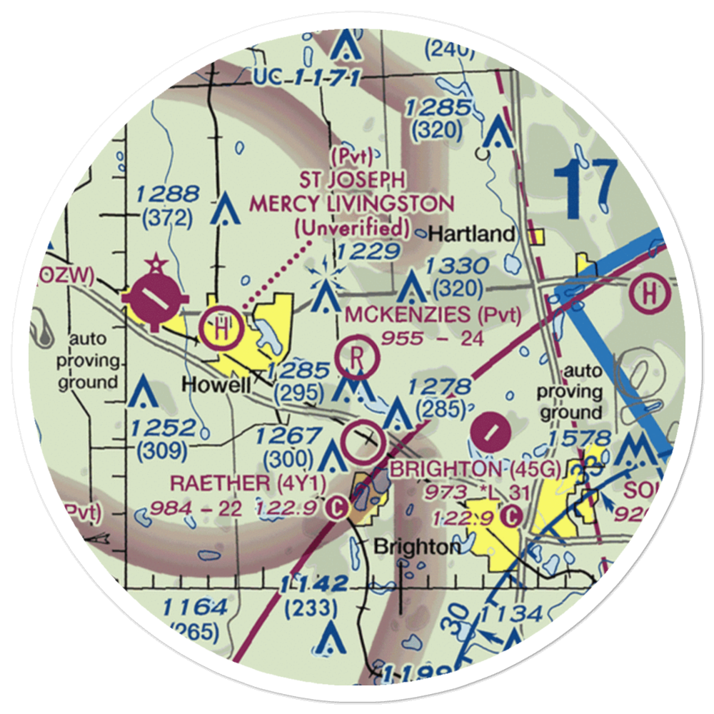 Mckenzie's Landing Airport (1MI5) VFR Sectional Sticker (20 mile) 
