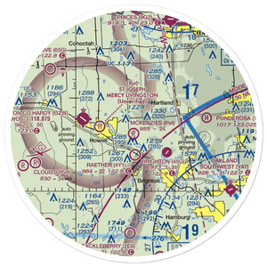 Mckenzie's Landing Airport (1MI5) VFR Sectional Sticker (30 mile)