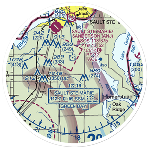Rosedale Airport (1MI6) VFR Sectional Sticker (20 mile)