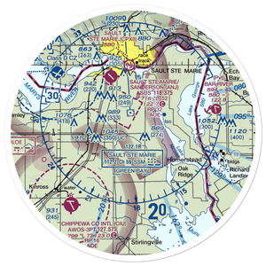 Rosedale Airport (1MI6) VFR Sectional Sticker (30 mile)
