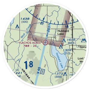 Vlachos Acres Airport (1MI8) VFR Sectional Sticker (20 mile)