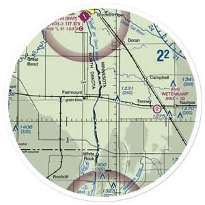 Wetherbee Farm Airport (1MN0) VFR Sectional Sticker (30 mile)