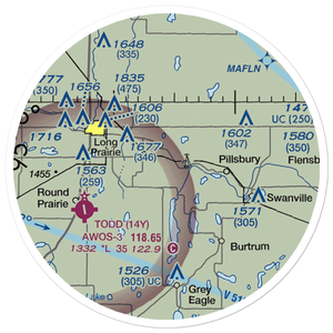 Hay Acres Airport (1MN2) VFR Sectional Sticker (20 mile)