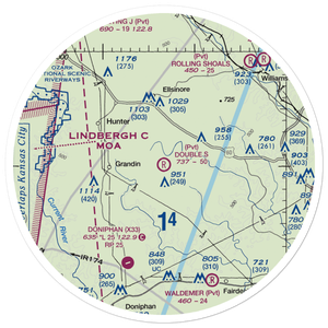 Double S Ranch Airport (1MO6) VFR Sectional Sticker (30 mile)
