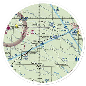 Hines Airport (1MO7) VFR Sectional Sticker (30 mile)