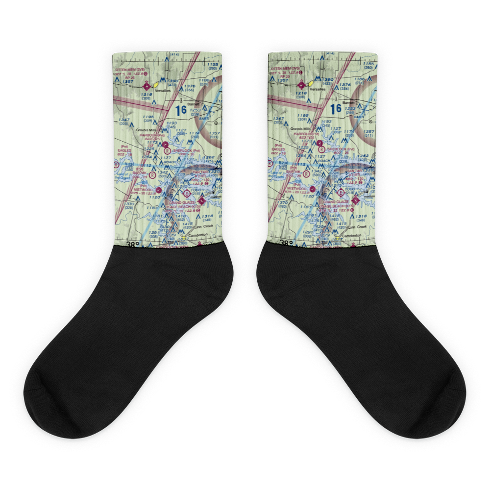 Sherlock Field (1MO8) VFR Sectional Socks 