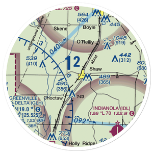 Tapley Airport (1MS0) VFR Sectional Sticker (20 mile)