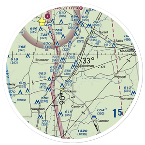 Peterson Airport (1MS2) VFR Sectional Sticker (30 mile)