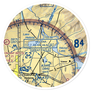 Davis Airport (1MT4) VFR Sectional Sticker (20 mile)