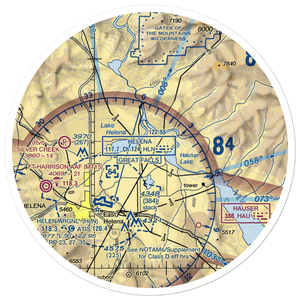 Davis Airport (1MT4) VFR Sectional Sticker (30 mile)