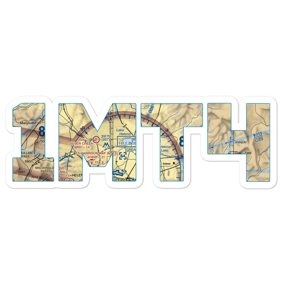 Davis Airport (1MT4) VFR Sectional Sticker 