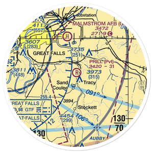 Prill Field (1MT7) VFR Sectional Sticker (20 mile)