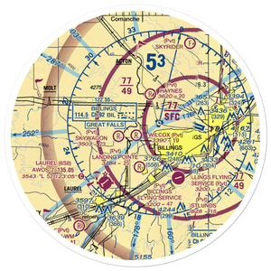 Wilcox Airport (1MT9) VFR Sectional Sticker (30 mile)