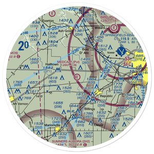 Medcalf Field (1MU0) VFR Sectional Sticker (30 mile)