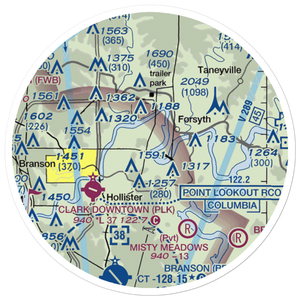 Lake Taney Como Seaplane Base (1MU1) VFR Sectional Sticker (20 mile)