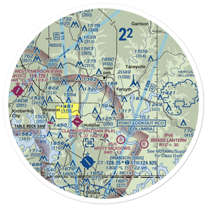 Lake Taney Como Seaplane Base (1MU1) VFR Sectional Sticker (30 mile)